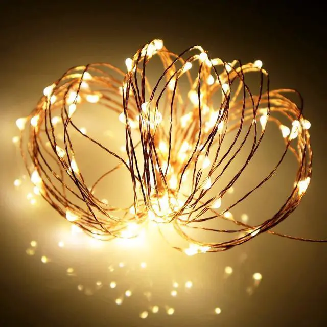 Alt view image 6 of 7 - Led Fairy Lights Battery Operated, 4 Packs Mini Battery Powered Copper Wire Starry Fairy Lights for Bedroom, Christmas, Parties, Wedding, Centerpiece, Decoration (5m/16ft Warm White)