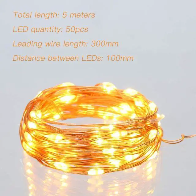 Alt view image 3 of 7 - Led Fairy Lights Battery Operated, 4 Packs Mini Battery Powered Copper Wire Starry Fairy Lights for Bedroom, Christmas, Parties, Wedding, Centerpiece, Decoration (5m/16ft Warm White)