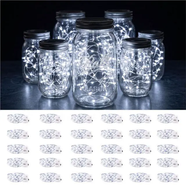 Main image of 30 Pack Fairy Lights Battery Operated, 7 FT 20 LED String Lights