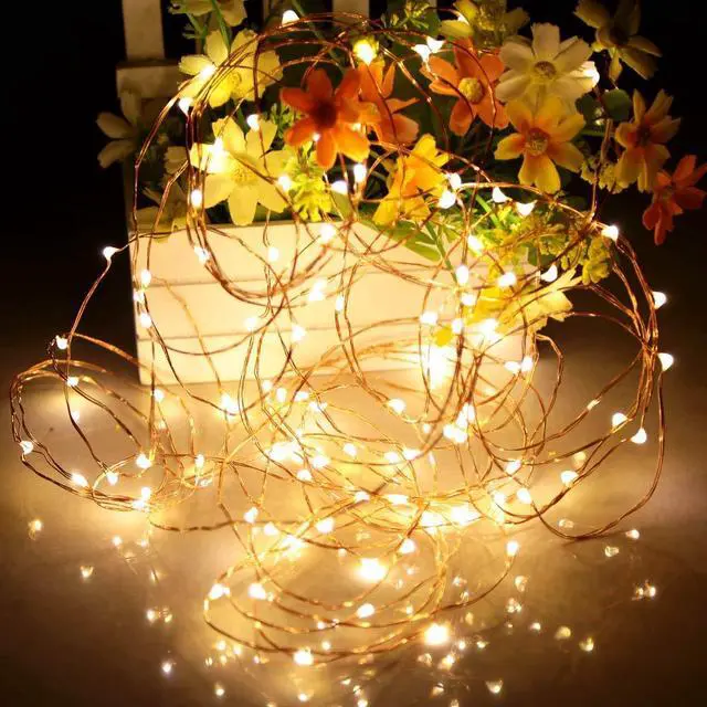 Alt view image 7 of 7 - Led Fairy Lights Battery Operated, 4 Packs Mini Battery Powered Copper Wire Starry Fairy Lights for Bedroom, Christmas, Parties, Wedding, Centerpiece, Decoration (5m/16ft Warm White)