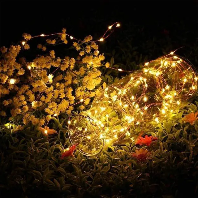 Alt view image 2 of 7 - 4 Pack Battery Operated Dewdrop Led Lights,Indoor Mini Fairy Lights with Timer Function,for Wedding Home Parties Christmas Holiday Decoration,6 Hours on/18 Hours Off ,30 Count LEDs,10 Feet