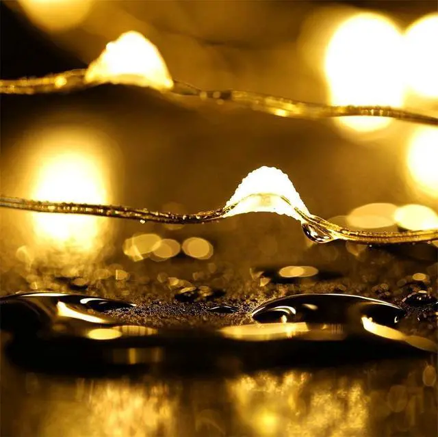 Alt view image 3 of 7 - 4 Pack Battery Operated Dewdrop Led Lights,Indoor Mini Fairy Lights with Timer Function,for Wedding Home Parties Christmas Holiday Decoration,6 Hours on/18 Hours Off ,30 Count LEDs,10 Feet