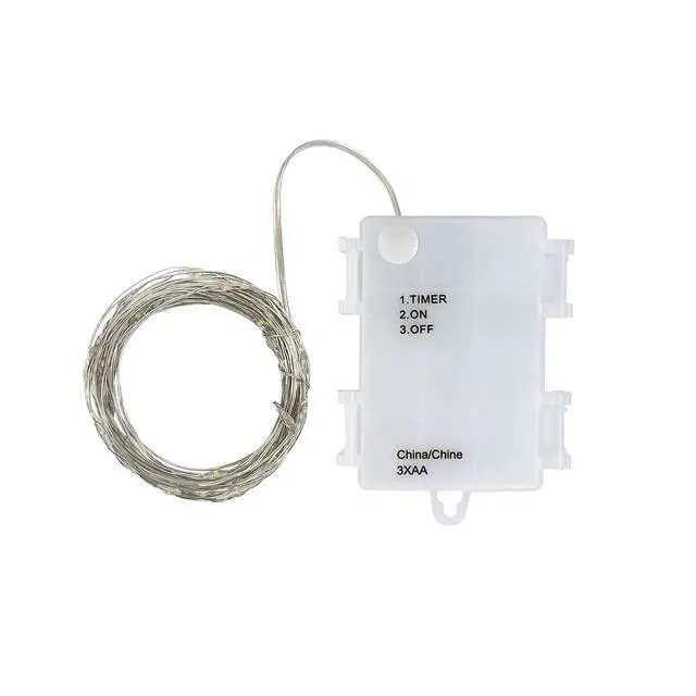 Alt view image 7 of 7 - 4 Pack Battery Operated Dewdrop Led Lights,Indoor Mini Fairy Lights with Timer Function,for Wedding Home Parties Christmas Holiday Decoration,6 Hours on/18 Hours Off ,30 Count LEDs,10 Feet
