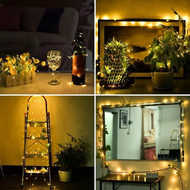 Alt view image 6 of 7 - Battery Operated Fairy String Lights, 16.5Ft 50 LEDs, Warm White