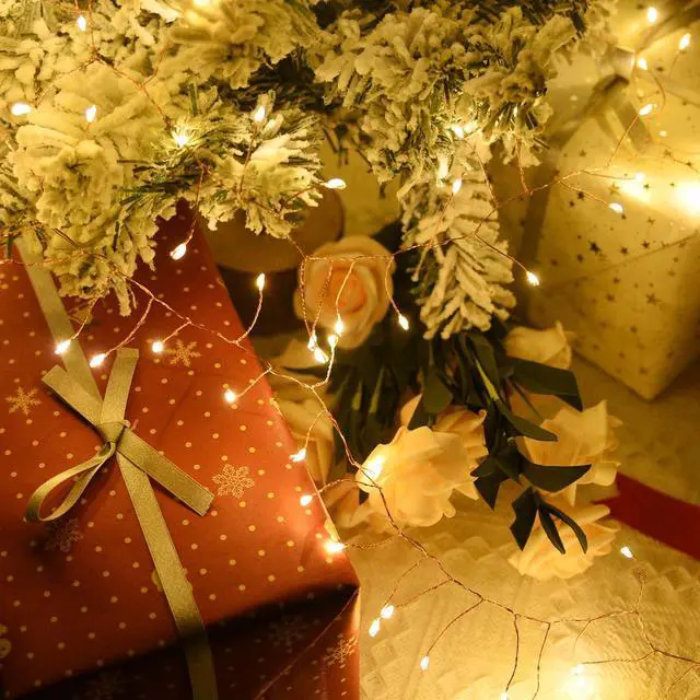 Alt view image 7 of 7 - 300 LED Fairy Lights with Remote, Warm White, 8 Modes, Plug in, Waterproof, Christmas Decoration, 10ft