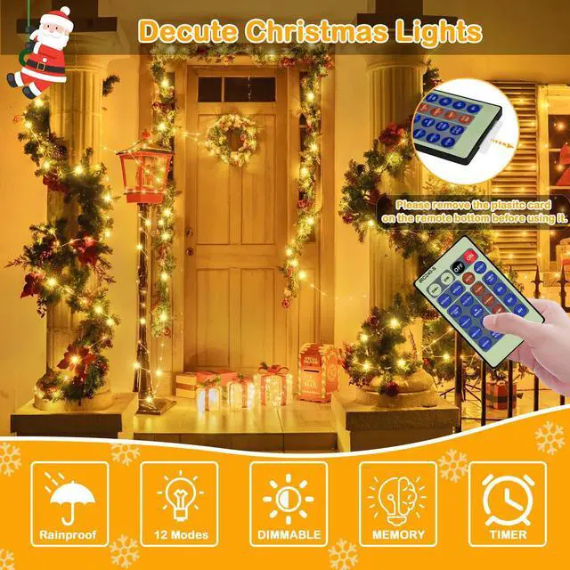 Alt view image 2 of 7 - 300Led 99FT Copper Wire Christmas Fairy String Lights Dimmable with Remote Control Starry Lights with UL Cerficated Decorative for Party Wedding Bedroom Yard Christmas Tree Warm White