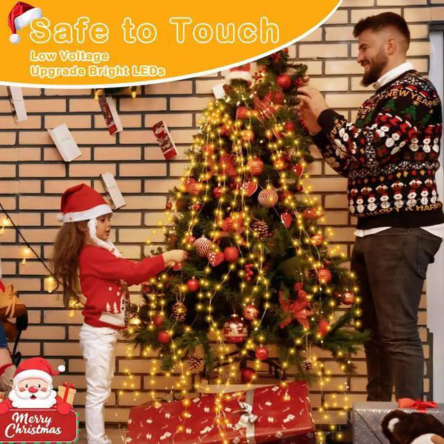 Alt view image 7 of 7 - 300Led 99FT Copper Wire Christmas Fairy String Lights Dimmable with Remote Control Starry Lights with UL Cerficated Decorative for Party Wedding Bedroom Yard Christmas Tree Warm White