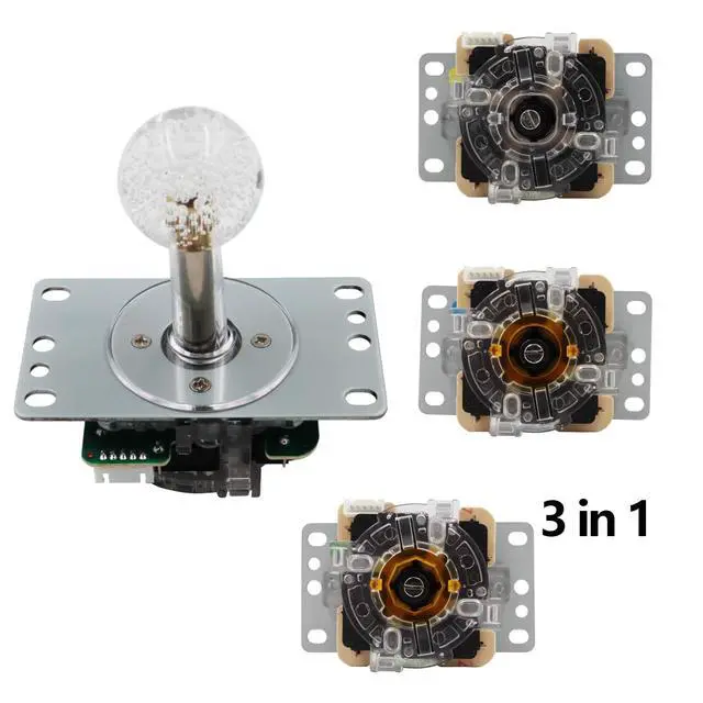 Alt view image 3 of 5 - Arcade LED Joystick SANWA Style Fight Game Joystick LED Stick Retro Joy Circular Octagonal Limiter for Retro Pie Raspberry Pi MAME JAMMA