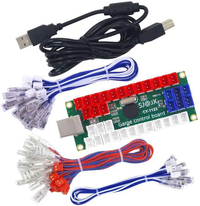 Main image of Arcade DIY Kit LED USB Encoder Board Zero Delay Arcade Controller Joystick Button Fight Stick Raspberry Pi Retro Pie MAME 5V LED Power