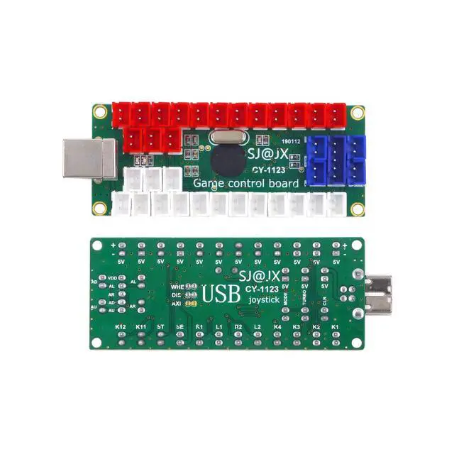 Alt view image 4 of 4 - Arcade DIY Kit LED USB Encoder Board Zero Delay Arcade Controller Joystick Button Fight Stick Raspberry Pi Retro Pie MAME 5V LED Power