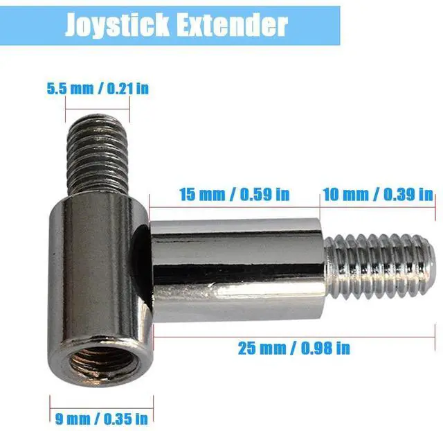 Alt view image 2 of 6 - Arcade Game Joystick Extender 4 Pcs 15mm Arcade Cabinet Control Accessories, Make the Arcade Joystick Longer, for Retro Arcade US Balltop Joysticks
