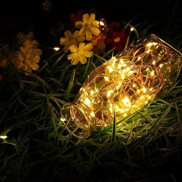 Alt view image 3 of 7 - 4 Pack 16.4 Feet 50 LED Fairy Lights, Battery-Operated, Warm White