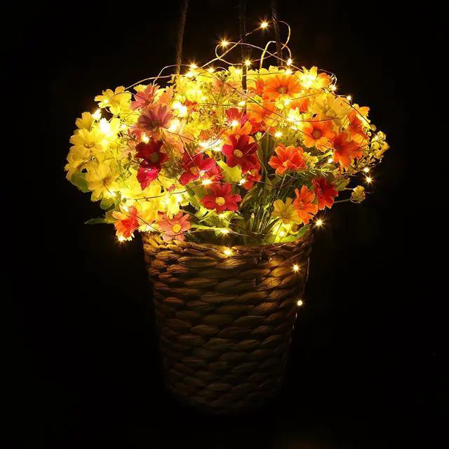 Alt view image 5 of 7 - 4 Pack 16.4 Feet 50 LED Fairy Lights, Battery-Operated, Warm White