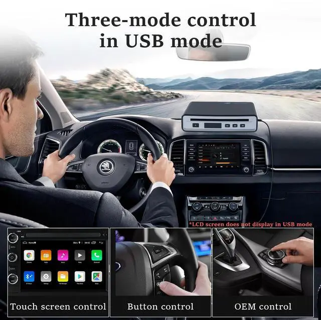 Alt view image 3 of 7 - Portable External Car CD Player, Anti-Shock Plug and Play CD Adapter with USB & Bluetooth Dual Connect, Lossless Audio Disc Player for Car Truck, Laptop, PC and Smart TV