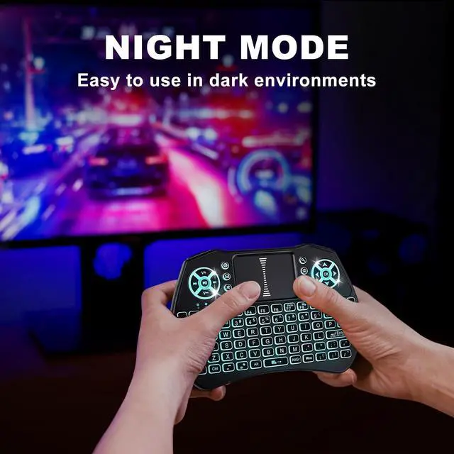 Alt view image 6 of 6 - A8 Mini Keyboard with Touchpad,2.4G+BT,7-Color Backlight