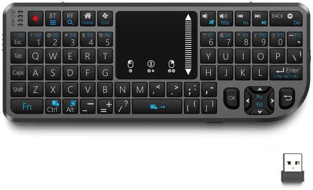 Main image of T808 Mini Wireless Keyboard,Upgraded Multi-Touch Touchpad