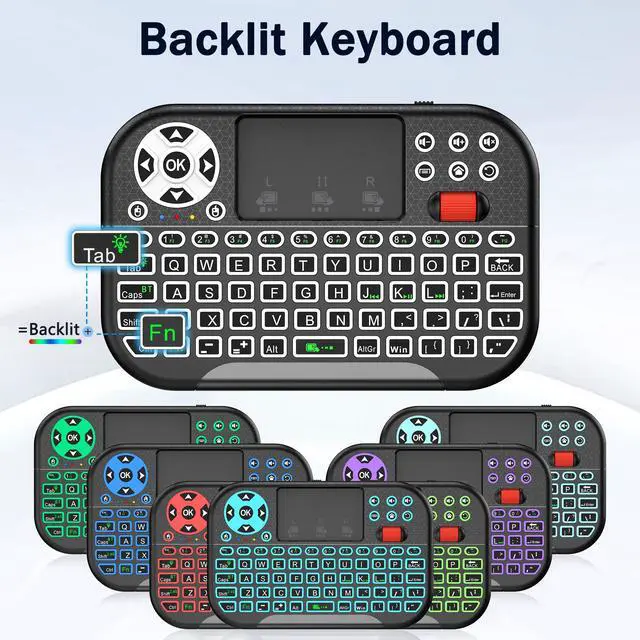 Alt view image 6 of 7 - M2 Mini Wireless Keyboard,BT+2.4G Dual Mode Portable Keyboard for HTPC/IPTV