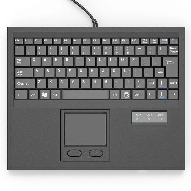Main image of USB Wired Industrial Machine Keyboard with Touchpad & Built-in Hub