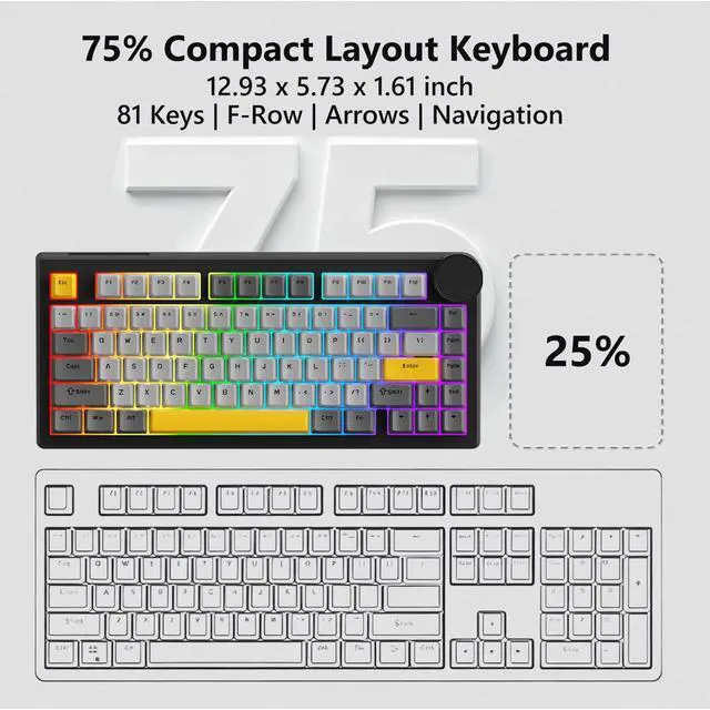 Alt view image 4 of 7 - AK820 V2 8KHz Magnetic Mechanical Keyboard Bingyu Hall Effect Rapid Trigger