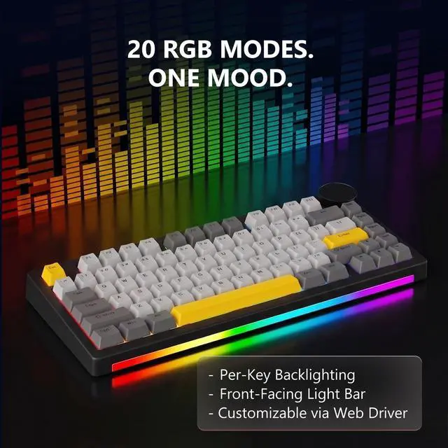 Alt view image 7 of 7 - AK820 V2 8KHz Magnetic Mechanical Keyboard Bingyu Hall Effect Rapid Trigger