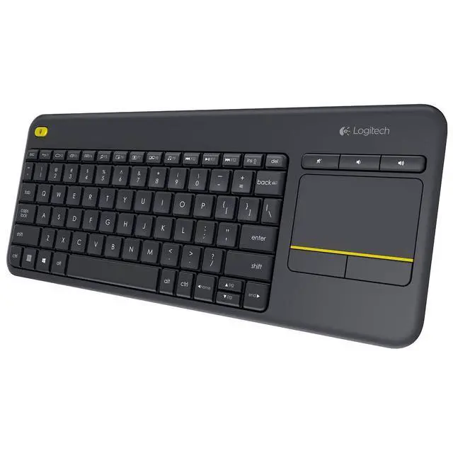 Alt view image 2 of 7 - Wireless Touch K400 Plus With 3.5-inch Multi-Touch Touchpad, Quiet Keys, 33 ft. Range, Plug-and-Play
