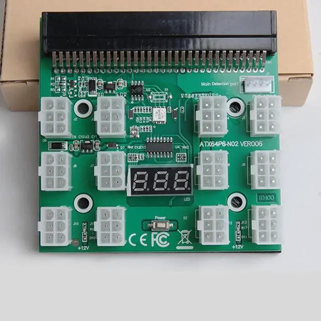 Alt view image 4 of 7 - 1Pcs 6PIN 1200W Server Power Supply Breakout Board for HP DPS-1200QB A PSU GPU Mining