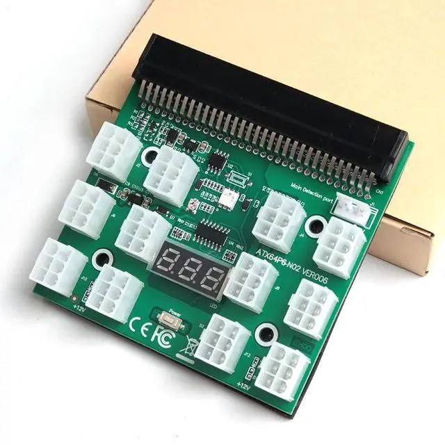 Alt view image 7 of 7 - 1Pcs 6PIN 1200W Server Power Supply Breakout Board for HP DPS-1200QB A PSU GPU Mining
