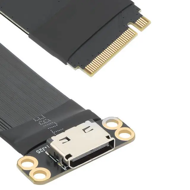 Alt view image 2 of 5 - M.2 NVME Pcie to OCuLink SFF-8612 Adapter, PCIe 4.0 x4 64Gbps to OCuLink SFF-8611 4i Host Adapter for eGPU GPU and M.2 NGFF SSD 2230 2242 2260 2280 (5.9inch)