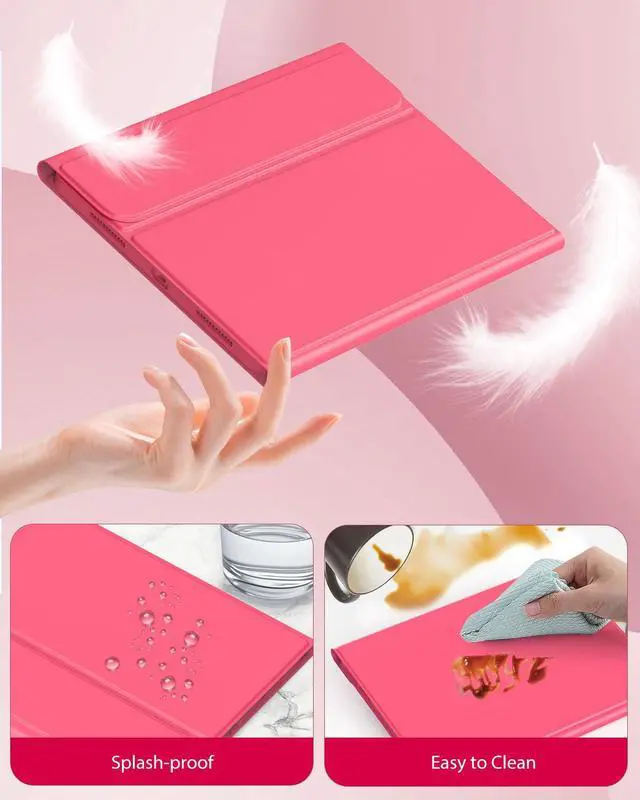 Alt view image 7 of 7 - for iPad (A16) 11th/10th Gen Case with 7 Color Backlit Keyboard Pink