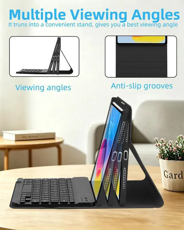 Alt view image 4 of 7 - Case with Keyboard Mouse for iPad A16 11th/10th Generation Air 11