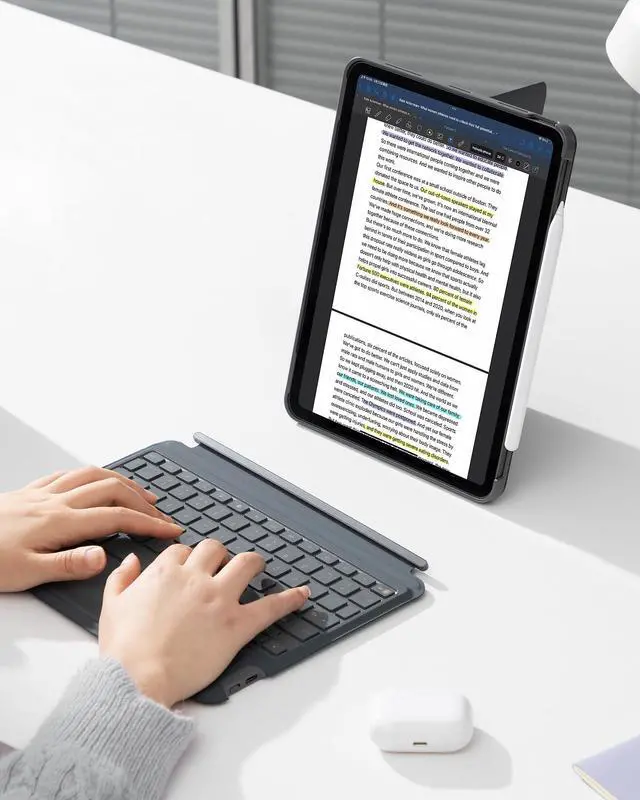 Alt view image 2 of 6 - for iPad Air 11/Pro 11Inch Case with Keyboard, Magnetic Detachable