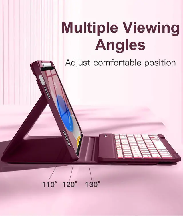 Alt view image 5 of 7 - for iPad A16 11th 10th Generation Case with Keyboard - Wireless