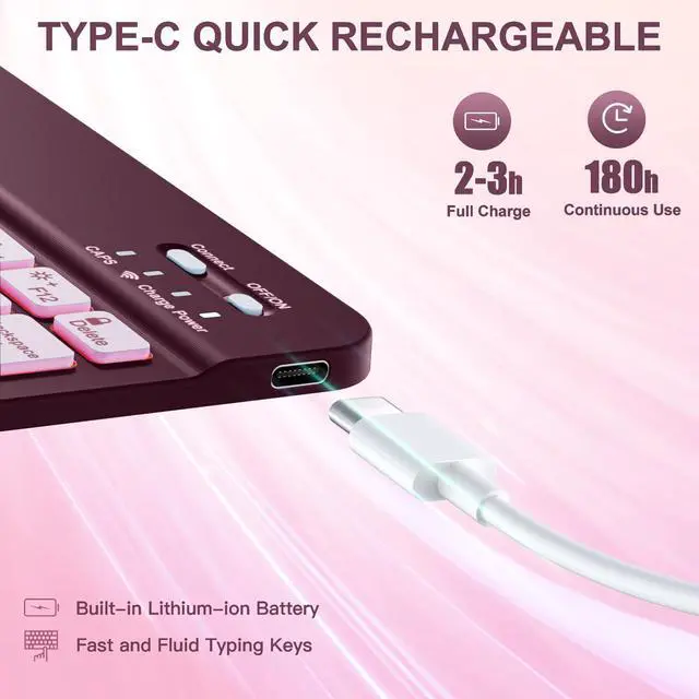 Alt view image 3 of 7 - for iPad Air 11 Inch & Air 5th 4th Generation Case with Keyboard