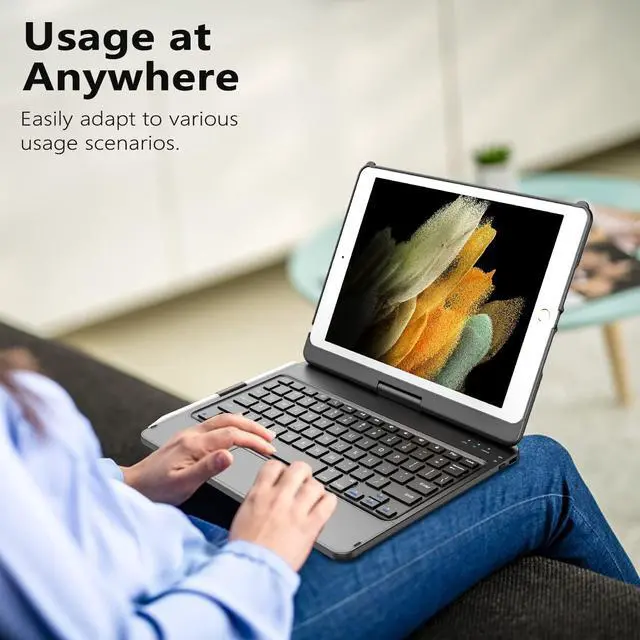Alt view image 6 of 7 - Touch for iPad 9th Generation Case with Keyboard (10.2", 2021)
