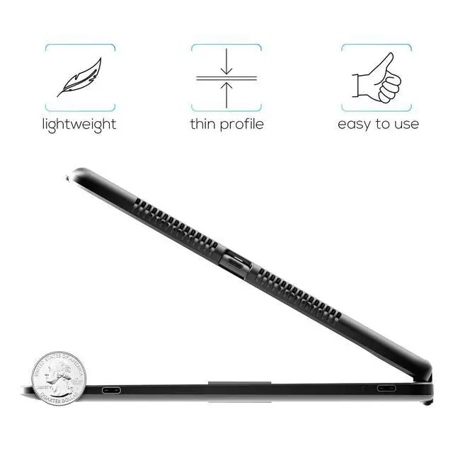 Alt view image 4 of 7 - Touch Keyboard Case for iPad 9th/8th/7th Gen, 360° Rotating