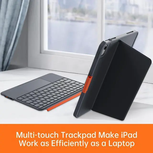 Alt view image 4 of 7 - Magnetic Detachable Case with Keyboard for iPad 10th & 11th Gen(A16, 2025)