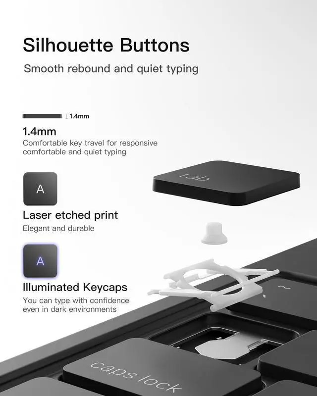 Alt view image 6 of 7 - for iPad (A16) 11th/10th Case with Keyboard, Floating Cantilever