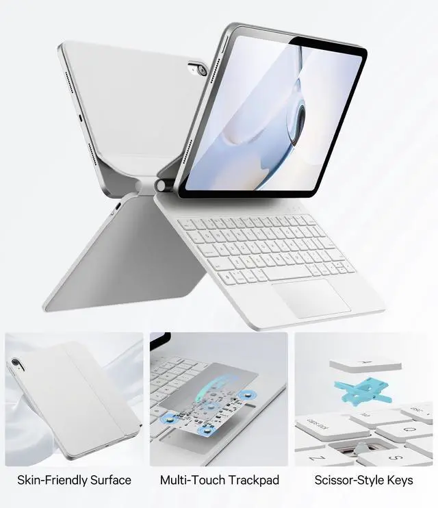 Alt view image 3 of 7 - for iPad 11th(A16,2025)/10th(2022) Generation Case with Keyboard