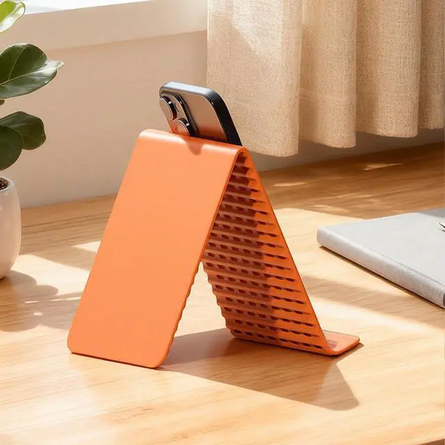 Alt view image 5 of 7 - Flexible Silicone Phone Holder Stand, Portable Foldable Universal Phone Grip, Bendable Multi-Angle Adjustable Gooseneck Stand for Desk, Compatible with iPhone Android Smartphones and Tablets (2PCS)