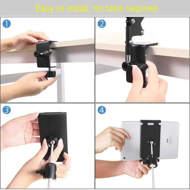 Alt view image 7 of 7 - Tablet Stand for Bed,360 Degree Rotating Bed Tablet Mount Holder Stand with Aluminum Arm for iPad,iPhoneXS,N-Switch, Kindle Fire,or Other 4.7~12.9 inch-Screen Devices