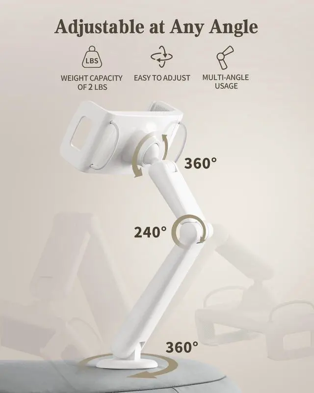 Alt view image 6 of 7 - Kindle Pillow Stand for Bed iPad & Tablet Holder (Gray)