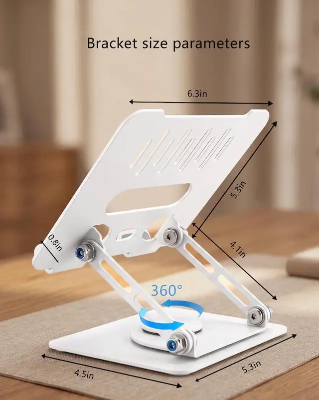 Alt view image 4 of 7 - Rotating Foldable Tablet and Phone Stand Holder for Desktop Use