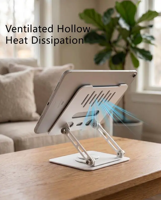 Alt view image 7 of 7 - Rotating Foldable Tablet and Phone Stand Holder for Desktop Use