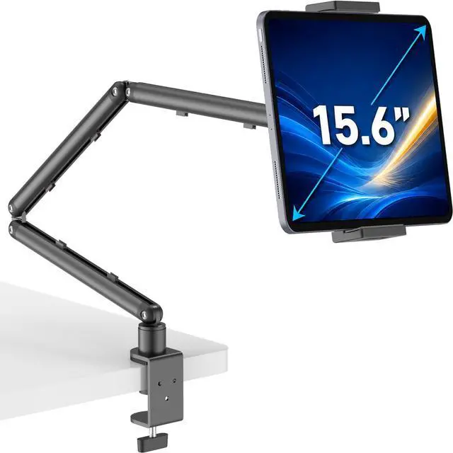 Main image of iPad Holder For Desk, Adjustable Tablet Arm iPad Desk Mount with C-Clamp