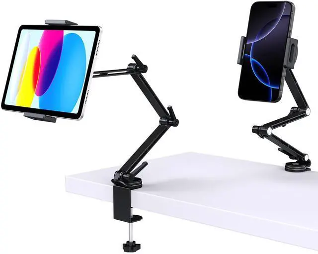 Main image of Tablet Stand Holder, Aluminum Extendable iPad Arm Mount for Desk
