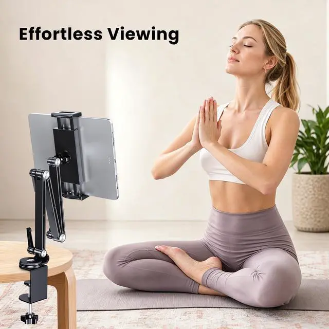 Alt view image 6 of 7 - Tablet Stand Holder, Aluminum Extendable iPad Arm Mount for Desk