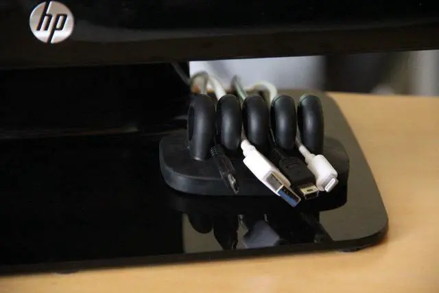 Alt view image 2 of 7 - Desktop Cable Organizer, Weighted, No Bad Smell, Bundled with 4 Reusable Cable Ties (Black)
