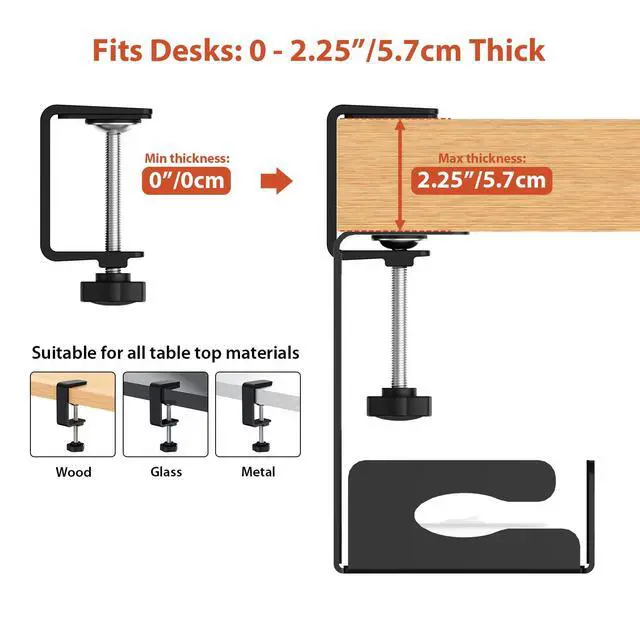 Alt view image 7 of 7 - Under Desk Cable Management Tray, Cable Management, 32 inch, Black