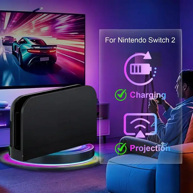 Alt view image 5 of 7 - Docking Station for Nintendo Switch 2 TV Dock Replacement Dock Station Set