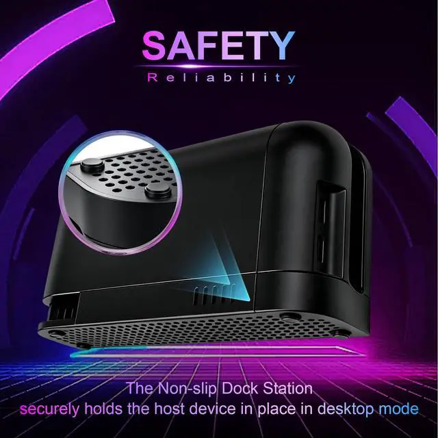 Alt view image 6 of 7 - Docking Station for Nintendo Switch 2 TV Dock Replacement Dock Station Set